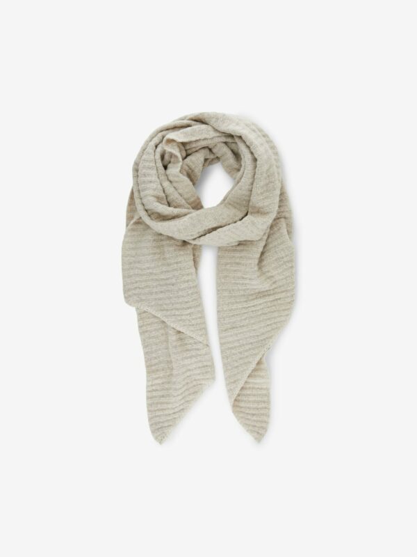 PCPYRON STRUCTURED LONG SCARF CREME