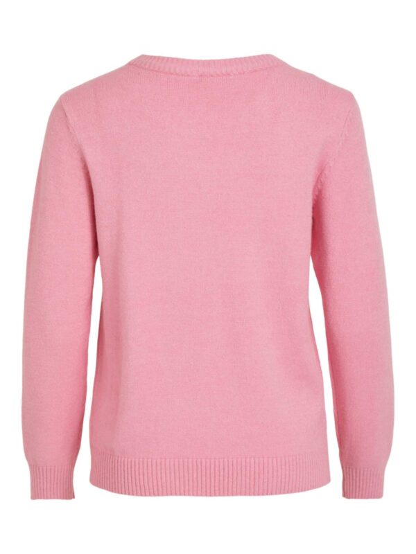 VIRIL O-NECK L/S KNIT TOP  PINK - Image 2