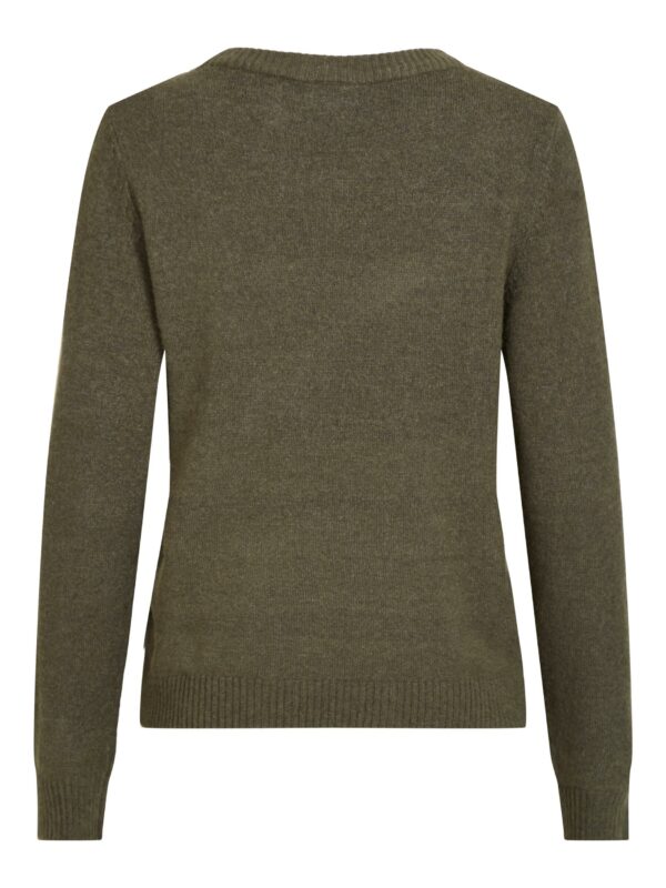 VIRIL O-NECK L/S KNIT TOP OLIVEN - Image 2