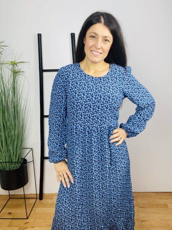 ONLAMALIE L/S MIDI DRESS BLÅ