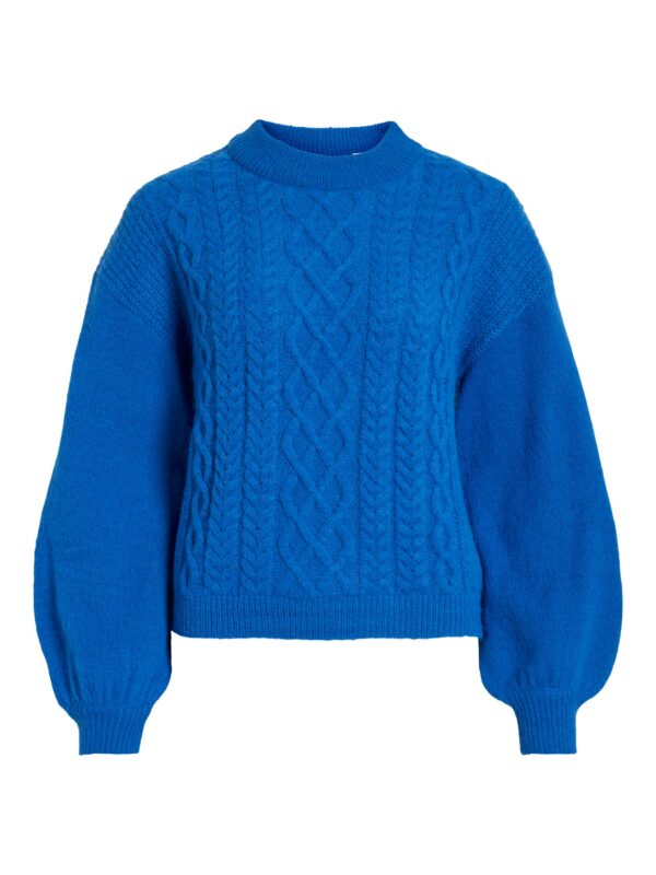 VICHINTI O-NECK CABLE KNIT TOP LAPIS BLUE - Image 7