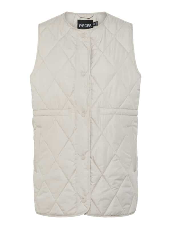 PCSTELLA QUILTED VEST NOOS BC SILVER