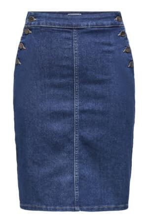 ONLHUSH BUTTON MIDI SKIRT DNM DARK BLUE DENIM