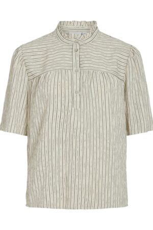 VIBINNI O-NECK 2/4 TOP BIRCH/BLACK