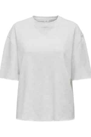 JDYVIOLA S/S O NECK SWEAT JRS OATMEAL/MELANGE