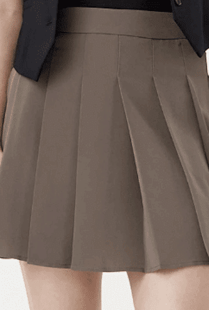 PCJULINA HW PLEATED SHORT SKIR MOREL