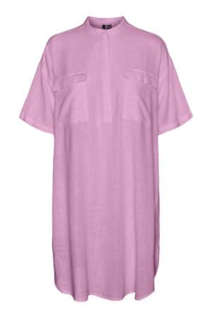 VMLINE 2/4 LINEN MIX TUNIC BONBON