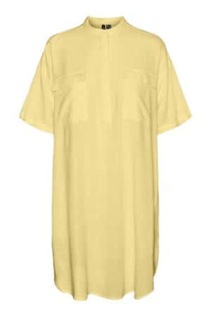 VMLINE 2/4 LINEN MIX TUNIC BANANA