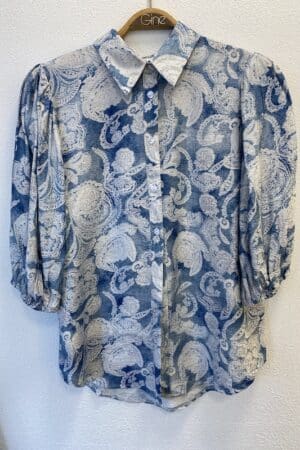 ELLA-SH72 BLUE PAISLEY