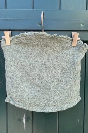 ONL30 BERYL SL SMOCK TUBE TOP BALSAM GREEN/TONAL FLOW