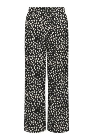 JDYTROYA LIFE MW WIDE PANT DIA BLACK