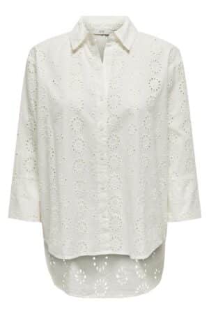 JDYTALLIE 3/4 LONG SHIRT HVID