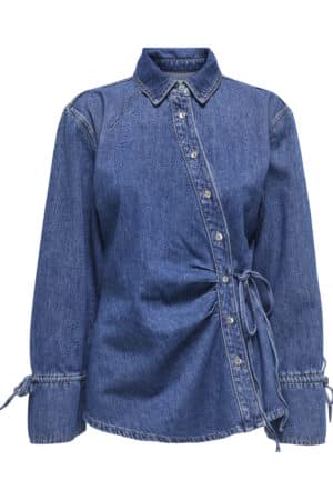 ONLSMILLA LS ASYM SHIRT DNM  MEDIUM BLUE DENIM