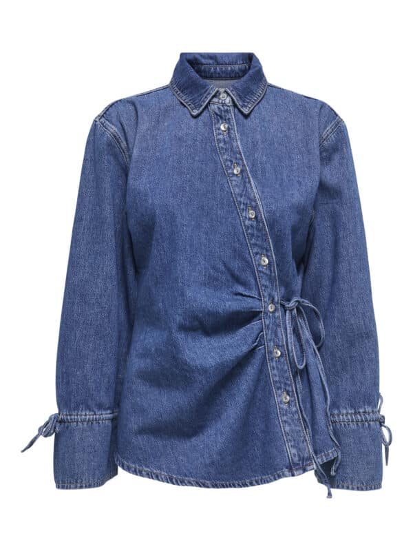 ONLSMILLA LS ASYM SHIRT DNM  MEDIUM BLUE DENIM