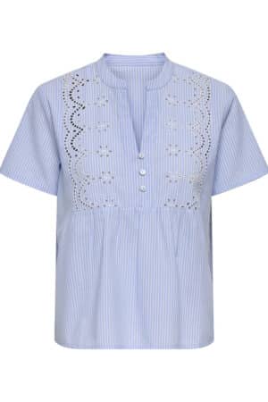 ONLSKANO SS EMB TOP WVN CLOUD DANCER