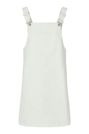 PCMONICA SL DENIM SPENCER DRES WHITE