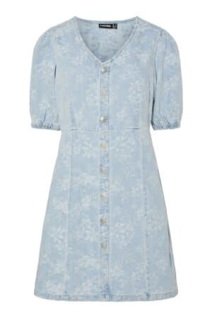PCFELINE SS DENIM DRESS LIGHT BLUE DENIM