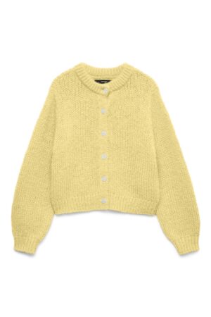 VMWILO LS O-NECK CARDIGAN EXP BANANA