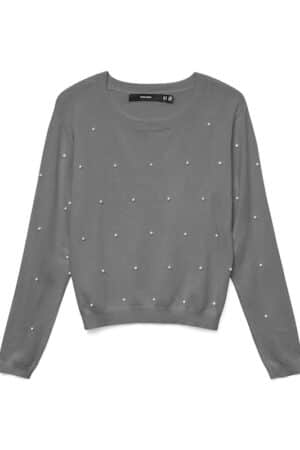 VMGLORY PEARL LS O-NECK PULLOV MEDIUM GREY MELANGE