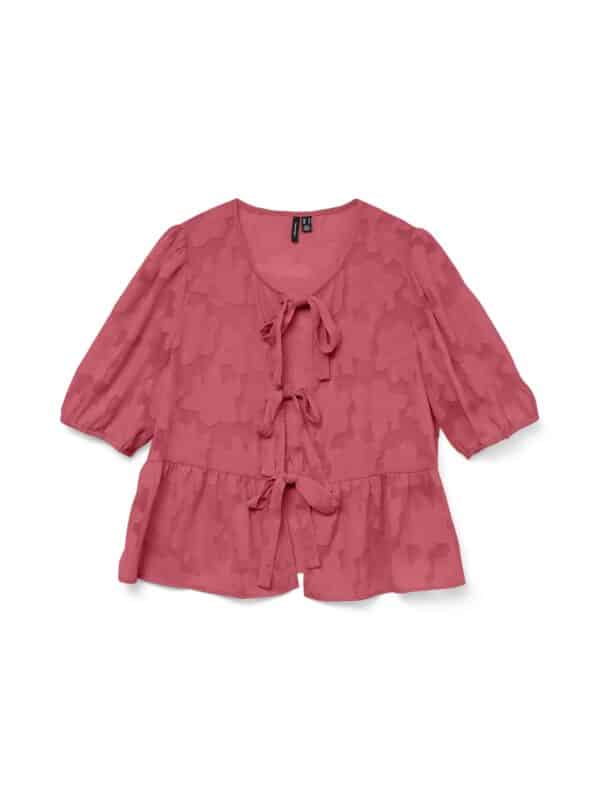 VMGABI 2/4 FLORAL BOW TOP  HOLLY BERRY