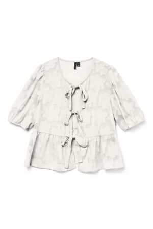 VMGABI 2/4 FLORAL BOW TOP  SNOW WHITE