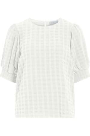 VIMILLER O-NECK 2/4 TOP HVID
