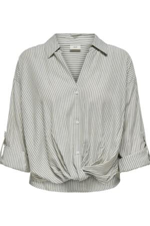 JDYSELMA L/S KNOT LUREX SHIRT SEA SPRAY