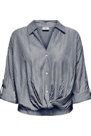 JDYSELMA L/S KNOT LUREX SHIRT BLACK IRIS