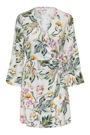 JDYSEZEN LIFE 7/8 SHORT DRESS  CLOUD DANCER/03