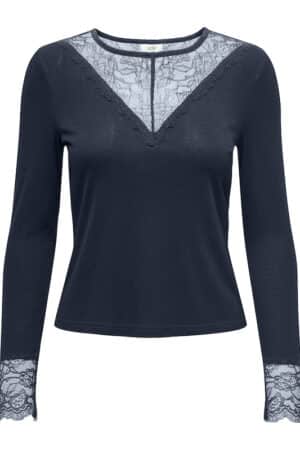 JDYROXY L/S LACE  TOP NOOS TOTAL ECLIPSE