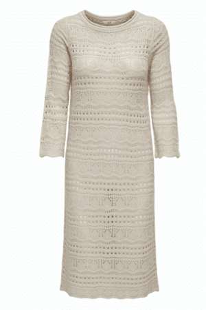 JDYSUN LAY 3/4 BOAT NECK DRESS SANDSHELL