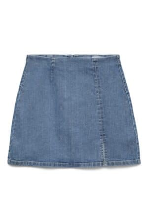 VMNELLY HR SHORT SKIRT DNM MIX MEDIUM BLUE DENIM