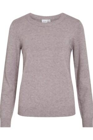 VIRIL O-NECK L/S KNIT TOP  TOADSTOOL