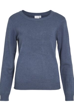 VIRIL O-NECK L/S KNIT TOP  VINTAGE INDIGO
