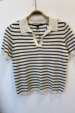 VMSILJE SS POLONECK PULLOVER BIRCH/BLACK