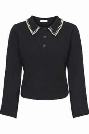 JDYAPRIL LIFE L/S PEARL COLLAR BLACK