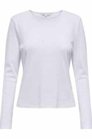 ONLBREMEN O-NECK L/S TOP MOCH HVID