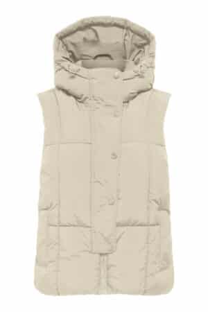 JDYWONDER SHORT HOOD WAISCOAT MOONBEAM