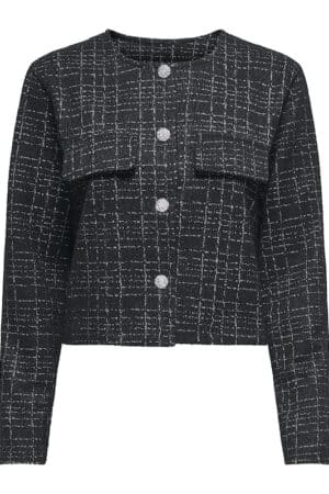 JDYDORIT L/S JACKET JRS BLACK/CHECKS