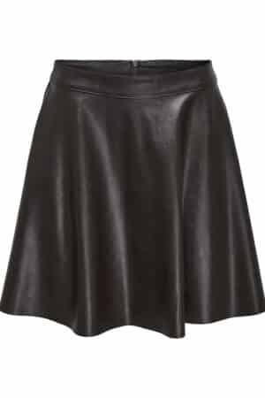 ONLUNA FAUX LEATHER FLARED SKIRT