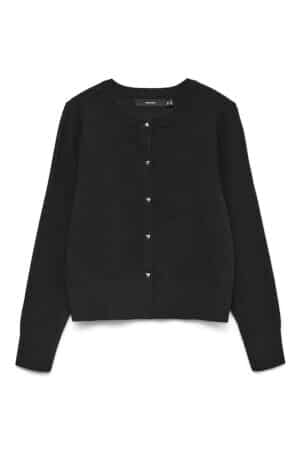 VMKACY LS O-NECK CARDIGAN  SORT