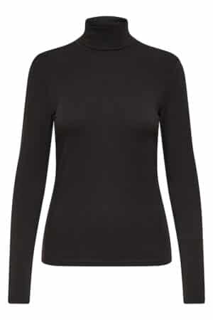 ONLSIA L/S ROLL NECK TOP BOX BLACK COFEE