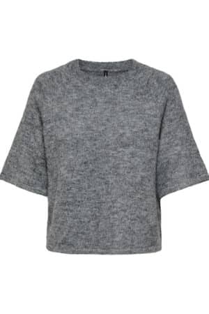 ONLAZU 2/4 RAGLAN O-NECK KNT DARK GREY MELANGE