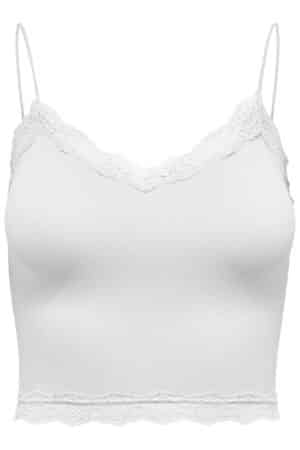 ONLVICKY LACE SEAMLESS CROPPED HVID