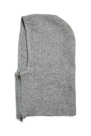 PCRIMI ZIP BALACLAVA BC LIGHT GRAY MELANGE