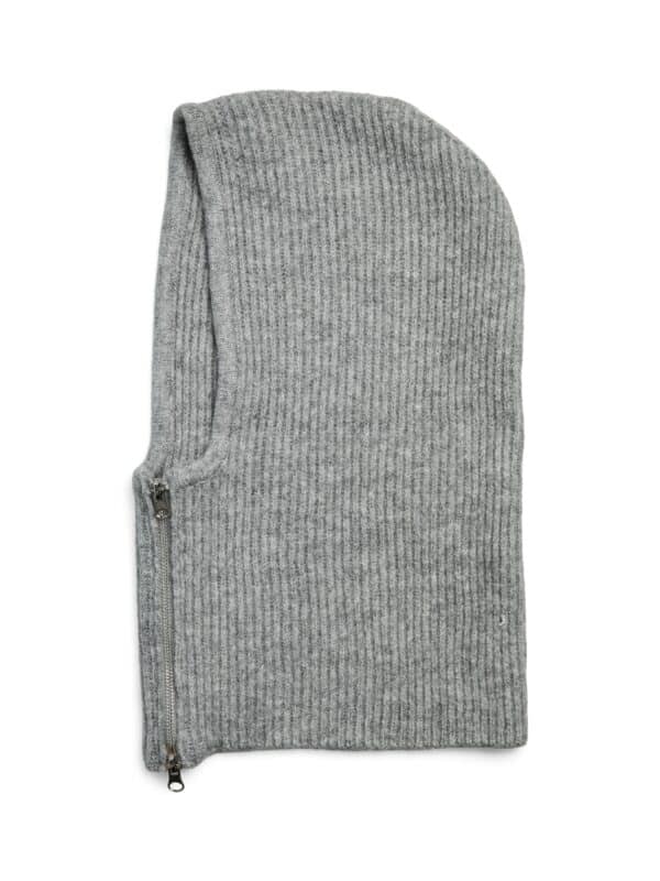 PCRIMI ZIP BALACLAVA BC LIGHT GRAY MELANGE