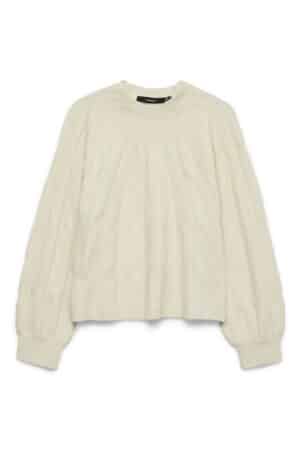 VMGEMINI LS HIGHNECK PULLOVER  BIRCH/MELANGE