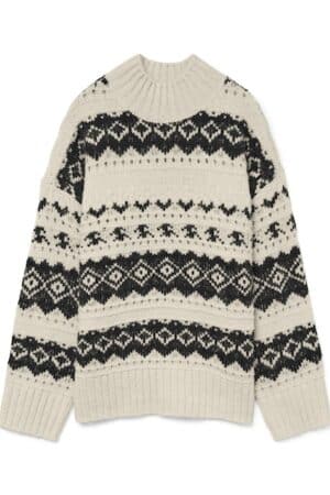 VMANPLE LS HIGH NECK PULLOVER  BIRCH