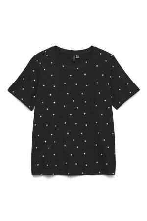VMPAULINA DETAIL SS T-SHIRT  SORT