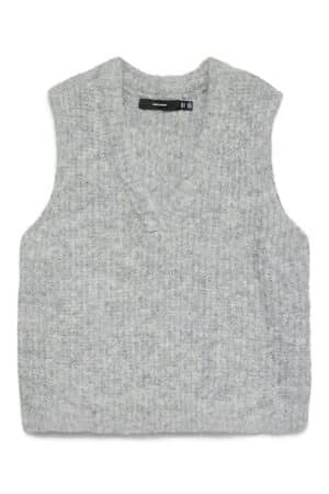 VMNOVAH RIB SL V-NECK VEST NOO MEDIUM GREY MELANGE